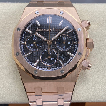 Audemars Piguet Royal Oak Chronograph Rose Gold Black Dial