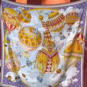 LV Double-Sided Shawl Scarf 135cm Purple Beige Cashmere 968786