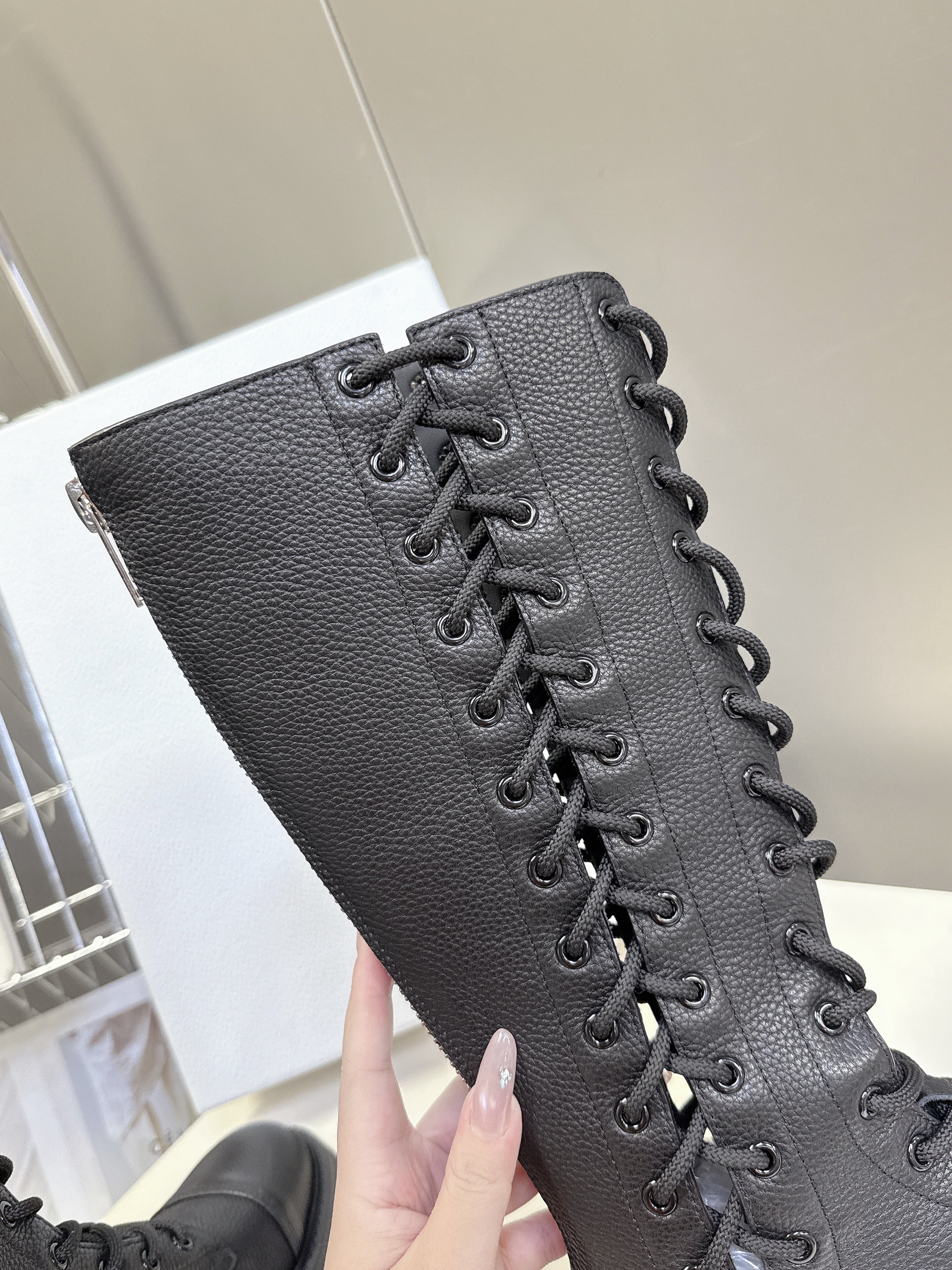CD Martin Long Boots black top-grain calfskin 430999