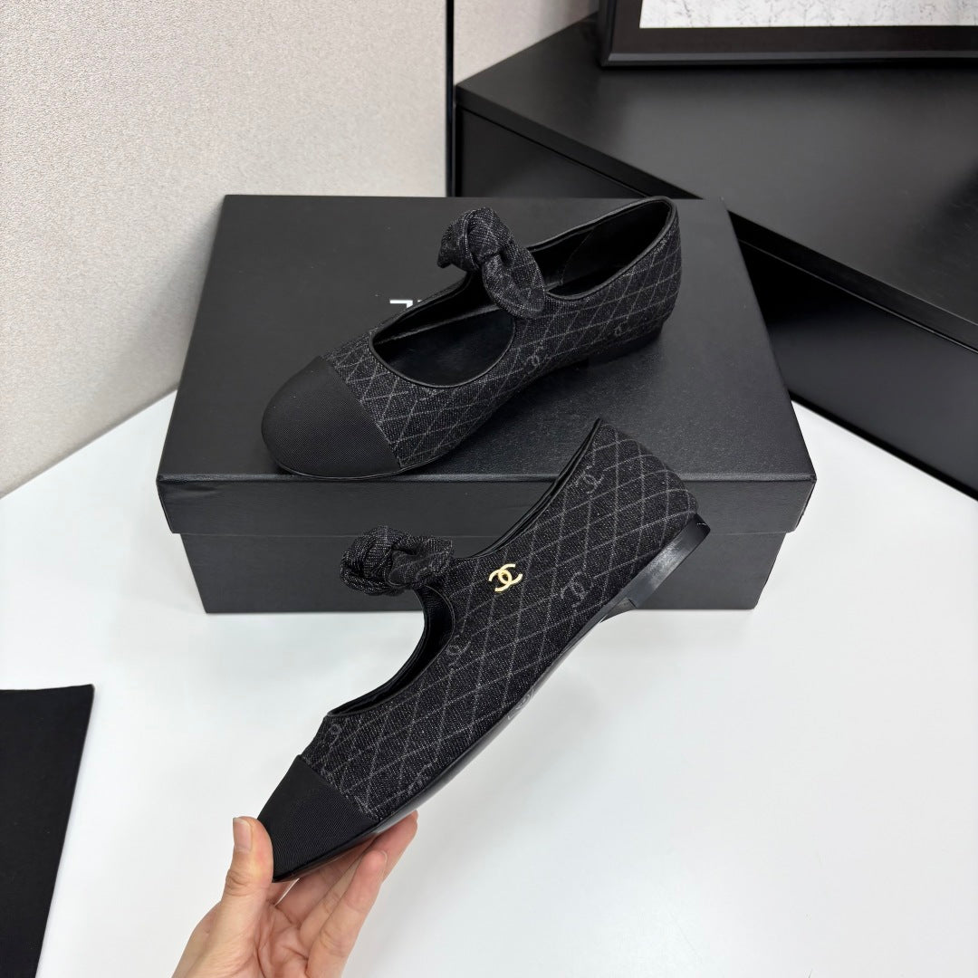 CC 25 Mary Jane Flats Fabric and Sheepskin 270785