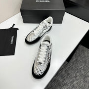CC 26s Casual Sneakers Black Sliver Suede Cowhide 626457