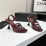 CC 26s High Heel Sandals 80 Burgundy Patent Leather 626284