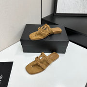 Chanel 2026 Flat Filp-Flops Leather Cowhide 822819