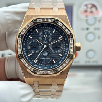 Audemars Piguet Royal Oak Perpetual Calendar 41mm Rose Gold Dark Blue Dial