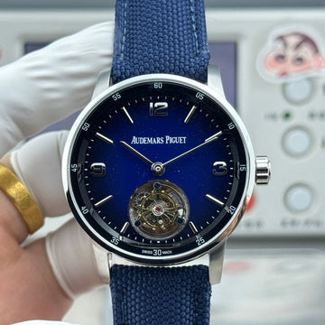 Audemars Piguet Code 11.59 Selfwinding Flying Tourbillon BLue Dial Textile Strap