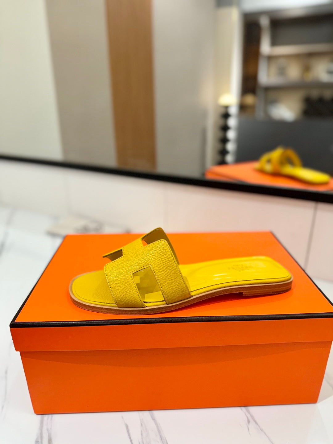 HM Oran Sandal Yellow Goatskin 294869