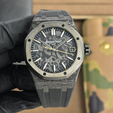 Audemars Piguet Royal Oak 41mm Custom Carbon Black Yellow Dial