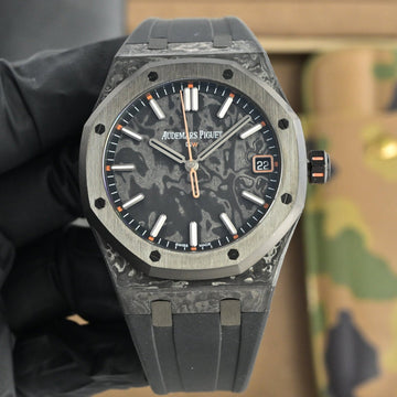 Audemars Piguet Royal Oak 41mm Custom Carbon Black Orange Dial