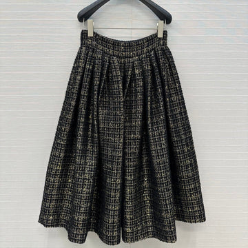 CC 25 Tweed Skirt Black Wool Polyamide