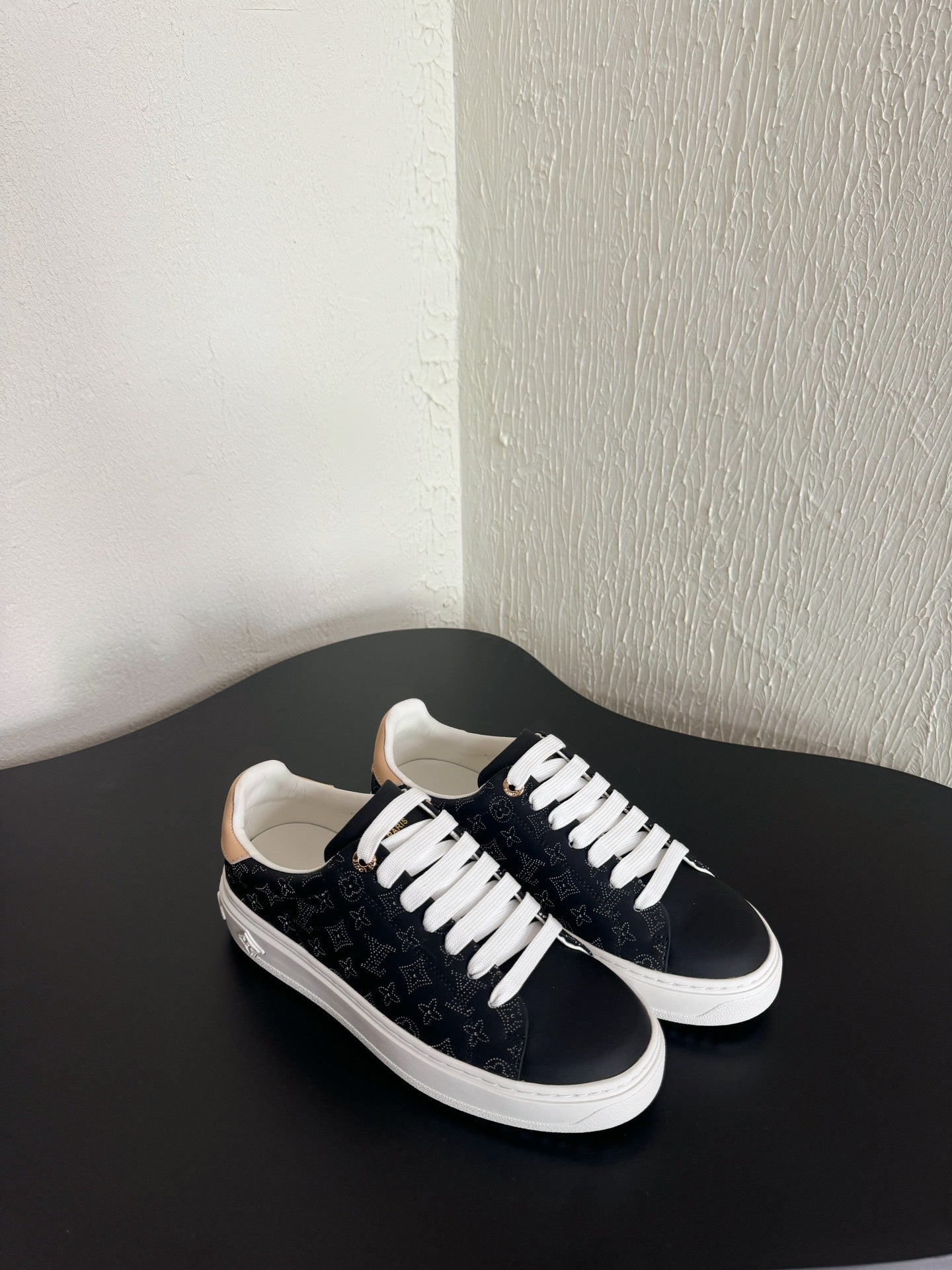 LV Sneakers Time Out Light Black Monogram Calfskin