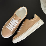 LV Sneakers Time Out Light Brown Monogram Calfskin