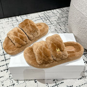 DAD SANDAL MULE IN CAMEL BROWN SHEARLING