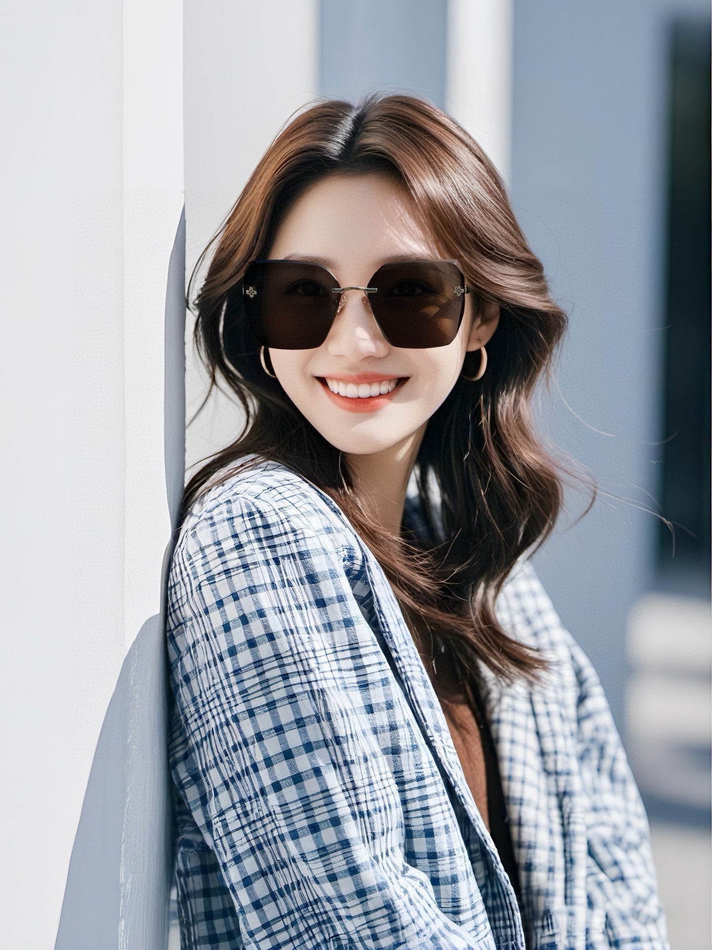 SQUARE SUNGLASSES L8612 IN ACETATE