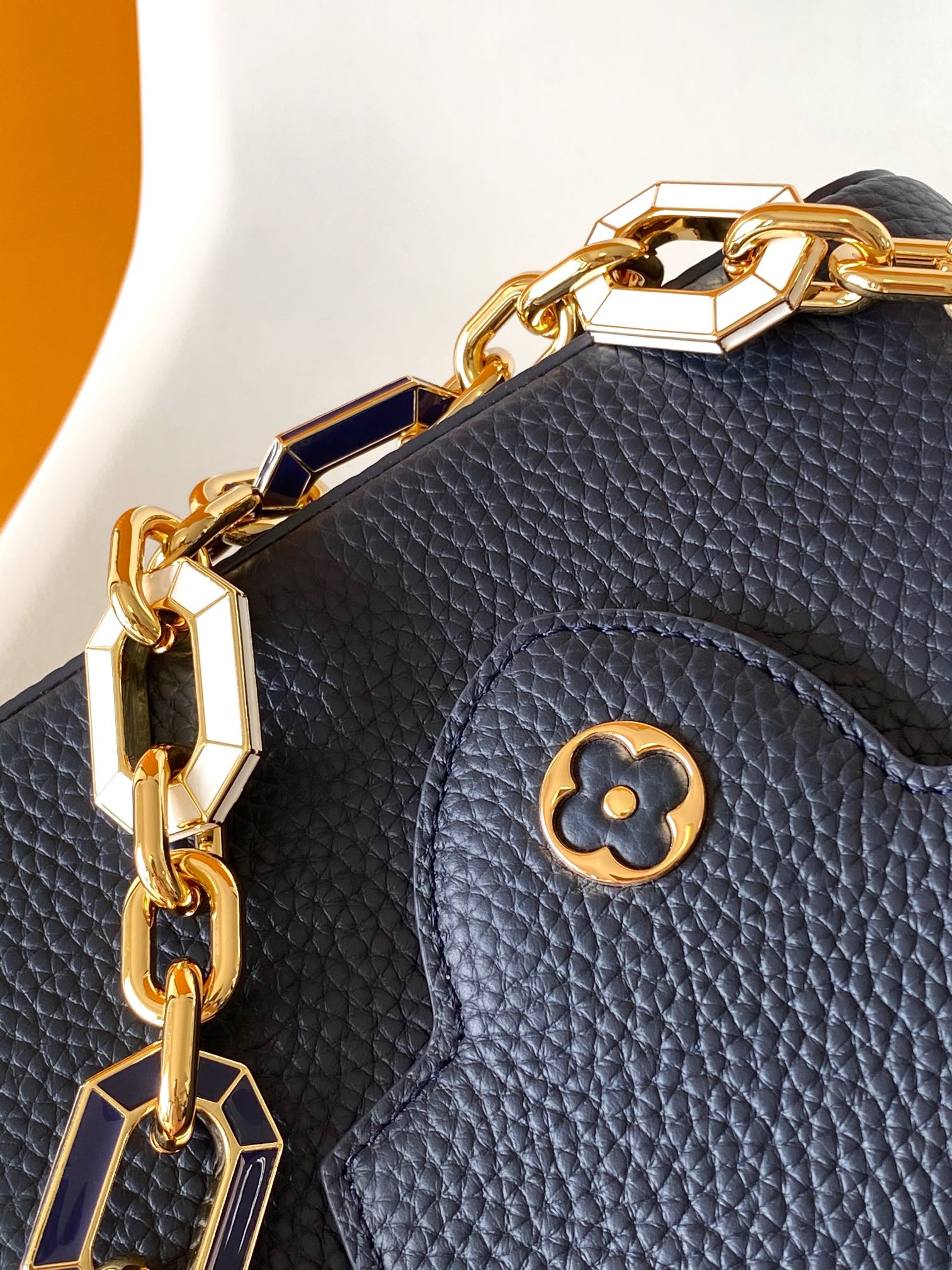 Capucines BB 21cm Bag Royal Blue Cowhide 251675