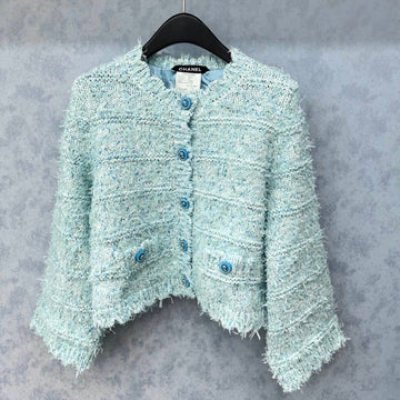 CC 2025 Jacket Light Blue Tweed Wool 325870