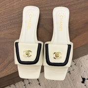 Chanel 2026 Double C Buckle Square Toe Slipper 857303