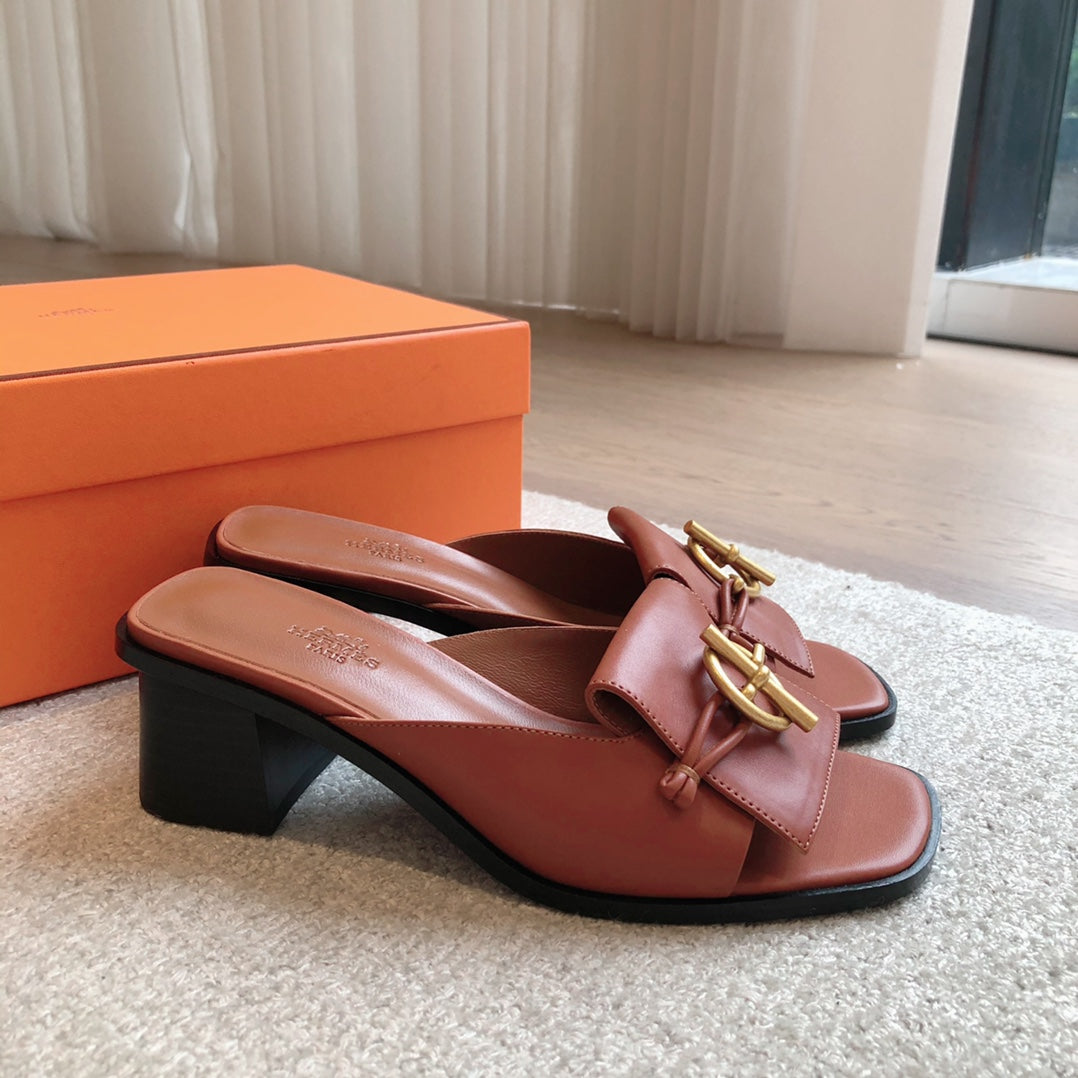 Ilot 50 Sandal Tan Calfskin