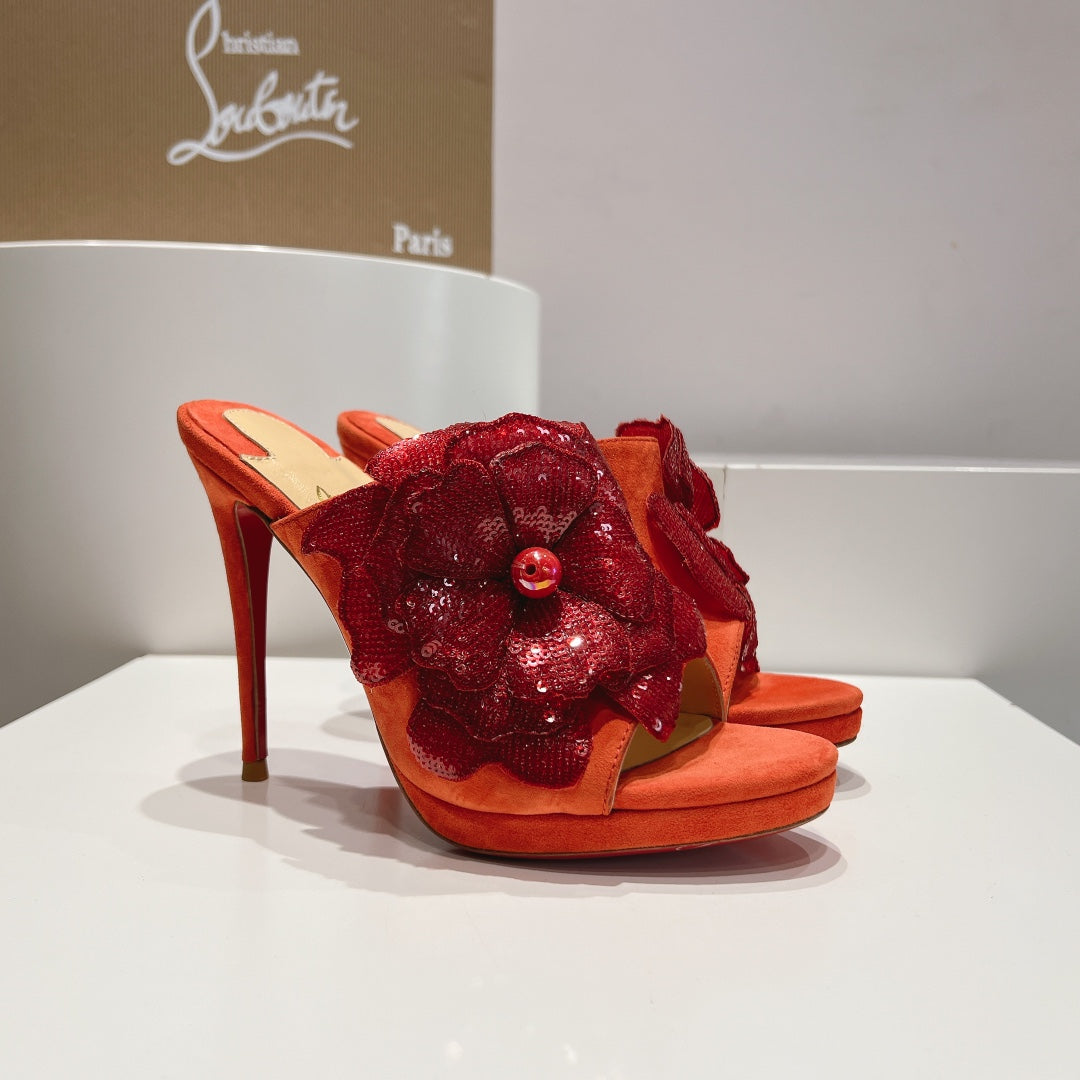 CL 25 Mule High Heel 120mm Suede 240502