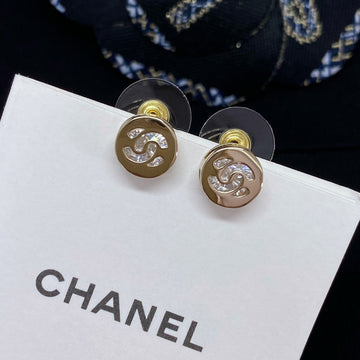 CC Little Gold Diamond Rhinestone Earrings