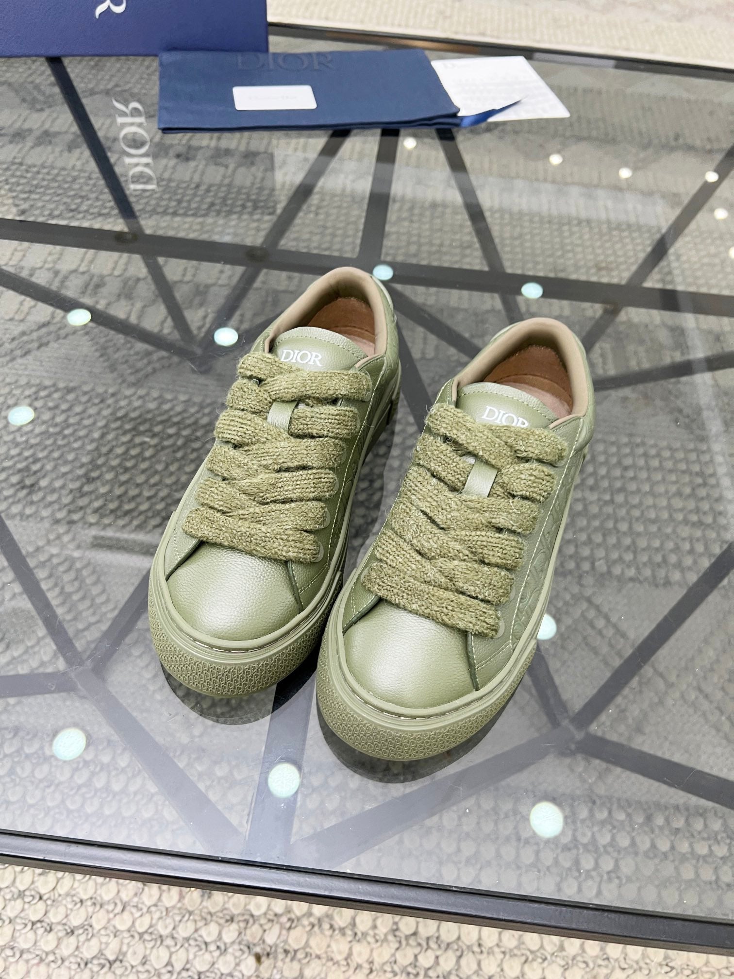 CD B33 SNEAKER PICKLE EMBOSSED CALFSKIN