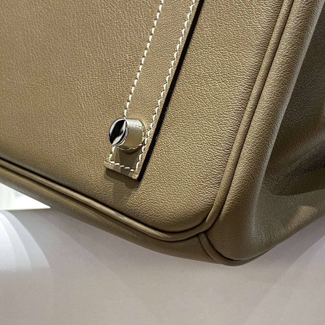 HM Shoulder Birkin 29 Etoupe Brown Leather 222349