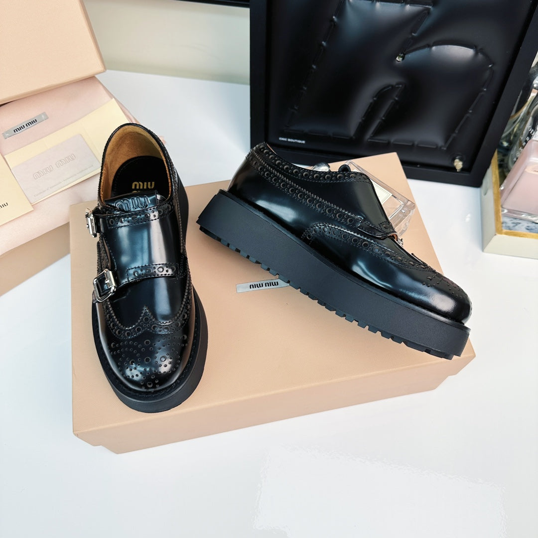 Church's X Miu Loafers Classic Black Calfskin