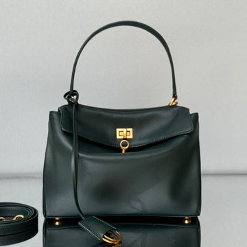 Balenciaga Small Bag 29 Dark Green Calfskin Gold Hardware