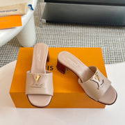 lv capri mule 45mm beige calfskin