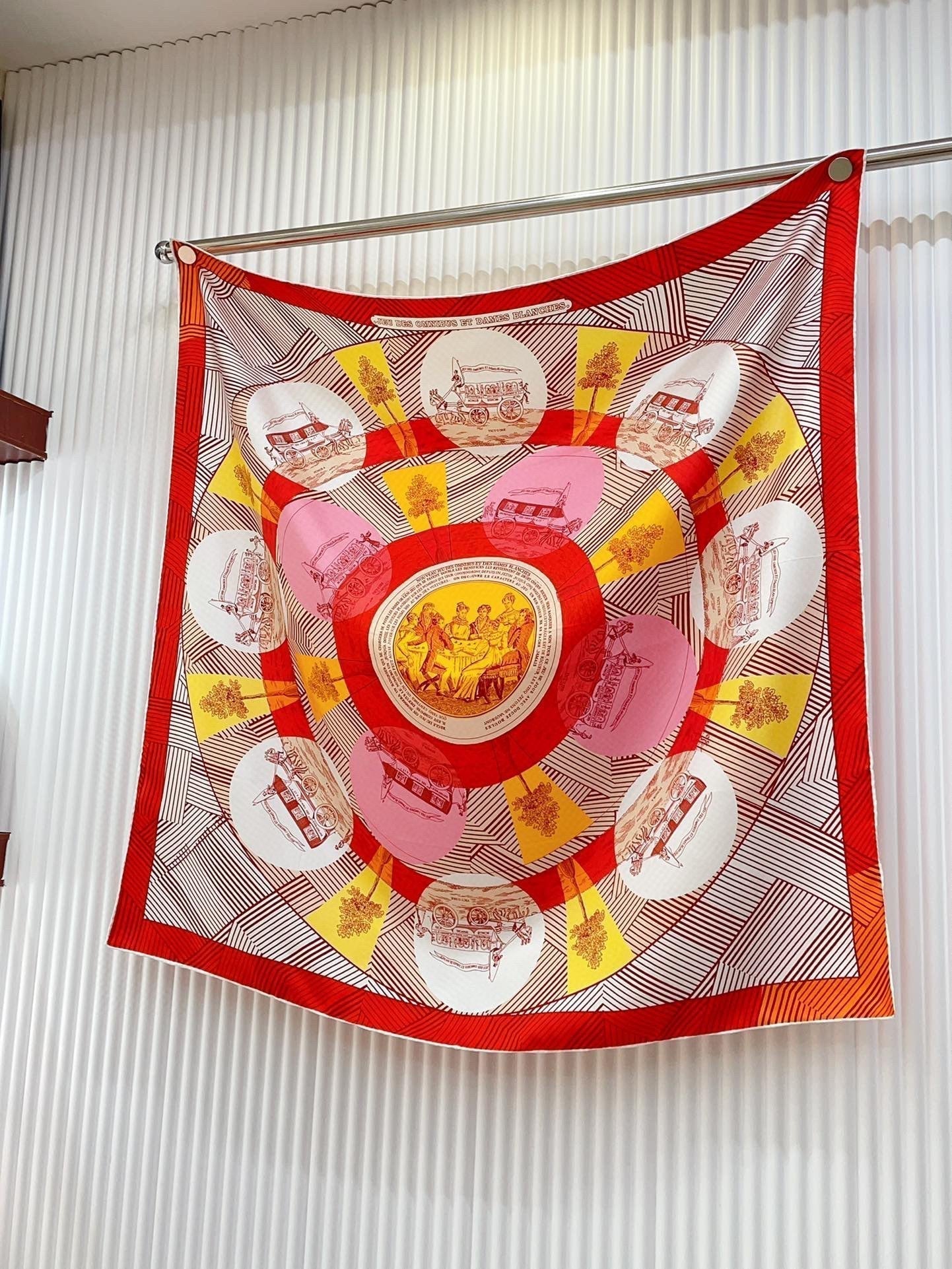 Jeu Des Omnibus Remix Scarf 90 CM In Colorful Silk Twill  211110