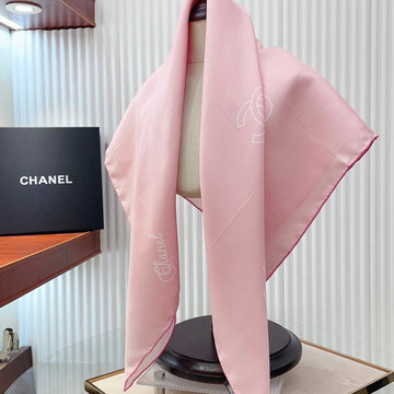 CC Square Scarf 90 CM In Pink Silk Twill 335844