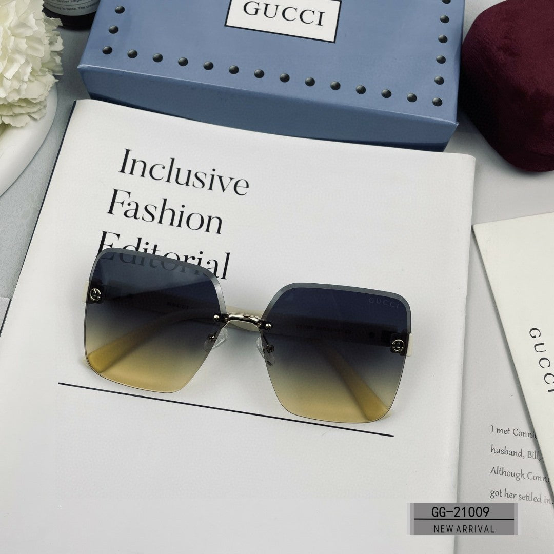 CRYSTAL STUDDED SQUARE FRAME SUNGLASSES 21009 IN ACETATE