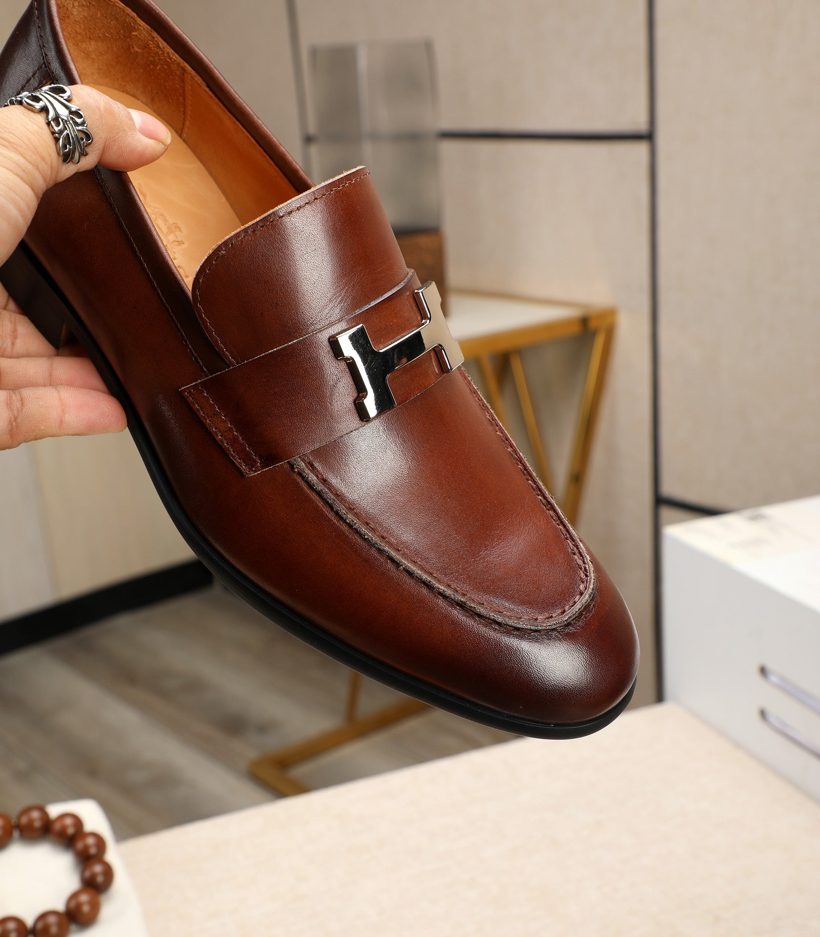 HM Men's Paris Loafer Brown Cowhide 480417