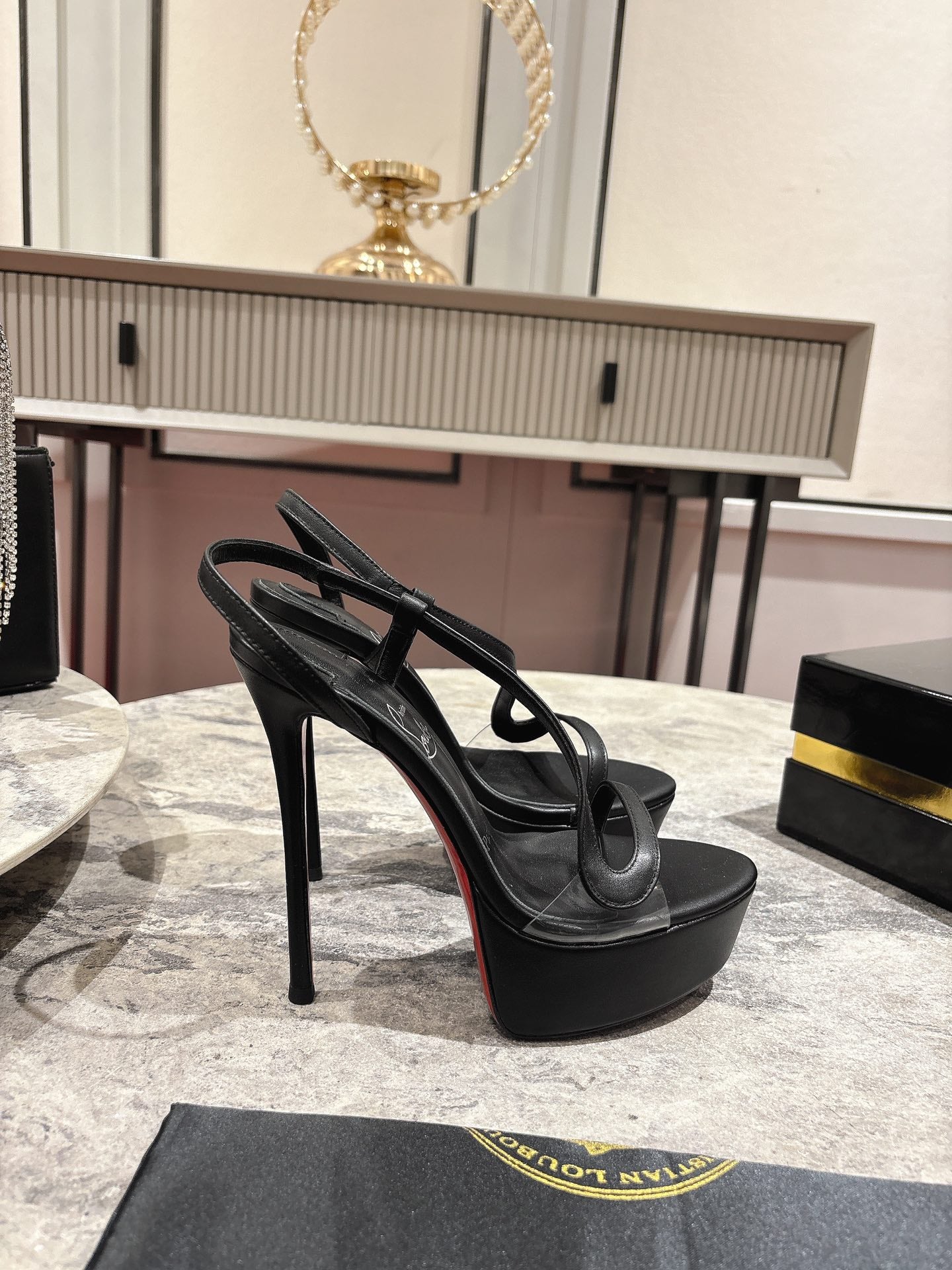 Christian Louboutin 2026 Rosalie Alta Sandal 150mm Leather 217733