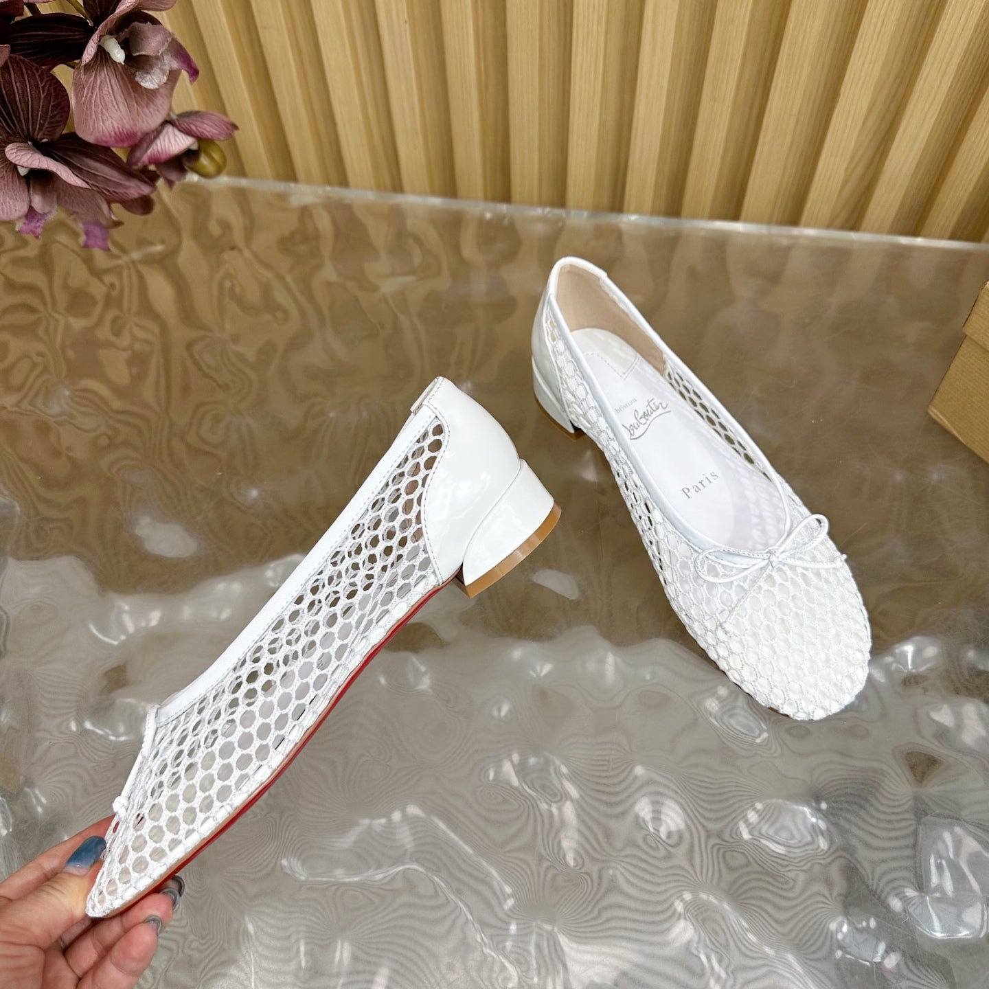 CL 25 Mary Jane Pumps White Mesh 317851