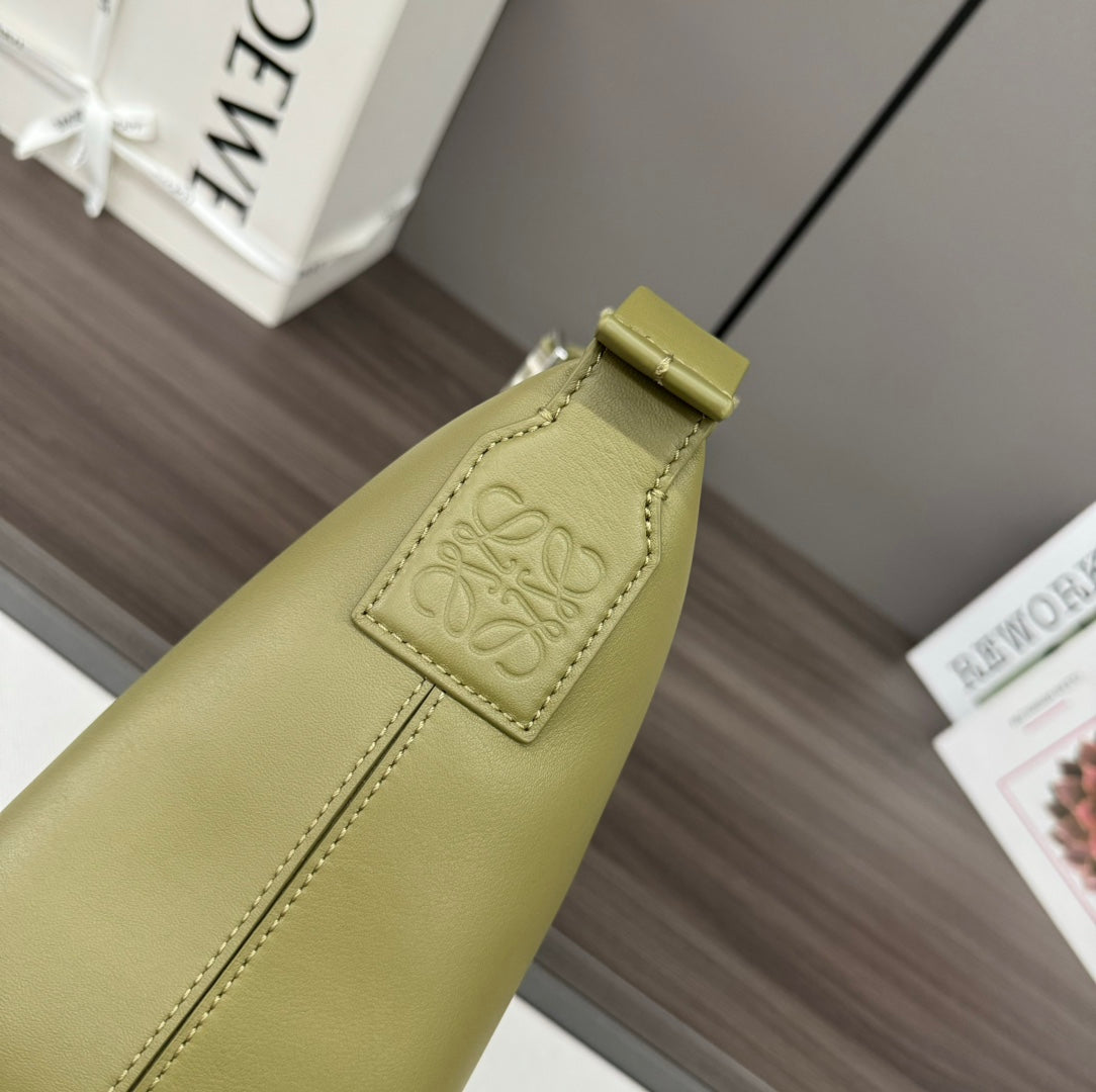Loewe Small Cubi Crossbody Bag 29 Olive Green Calfskin 280611