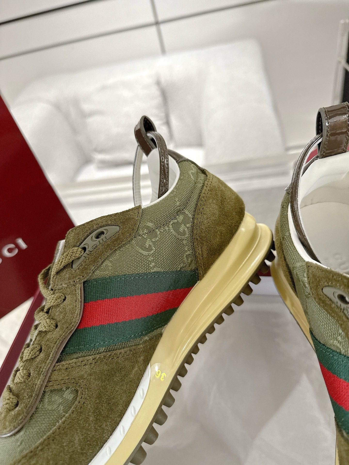 GC 2025 Re-Motion Sneaker Dark Green Suede Cowhide 292415