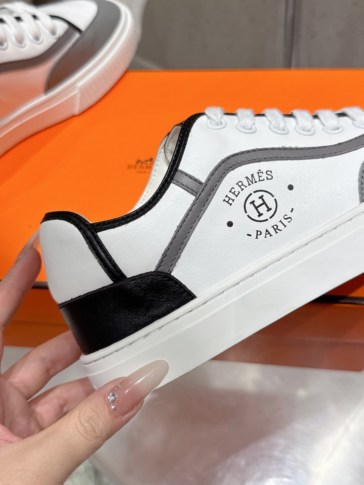 HM Get Sneaker Multicolore Blanc Calfskin 204754