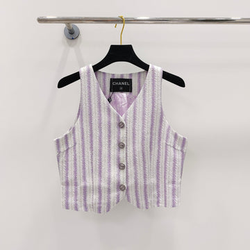 CC Refreshing Vest Purple White Polyester 215765