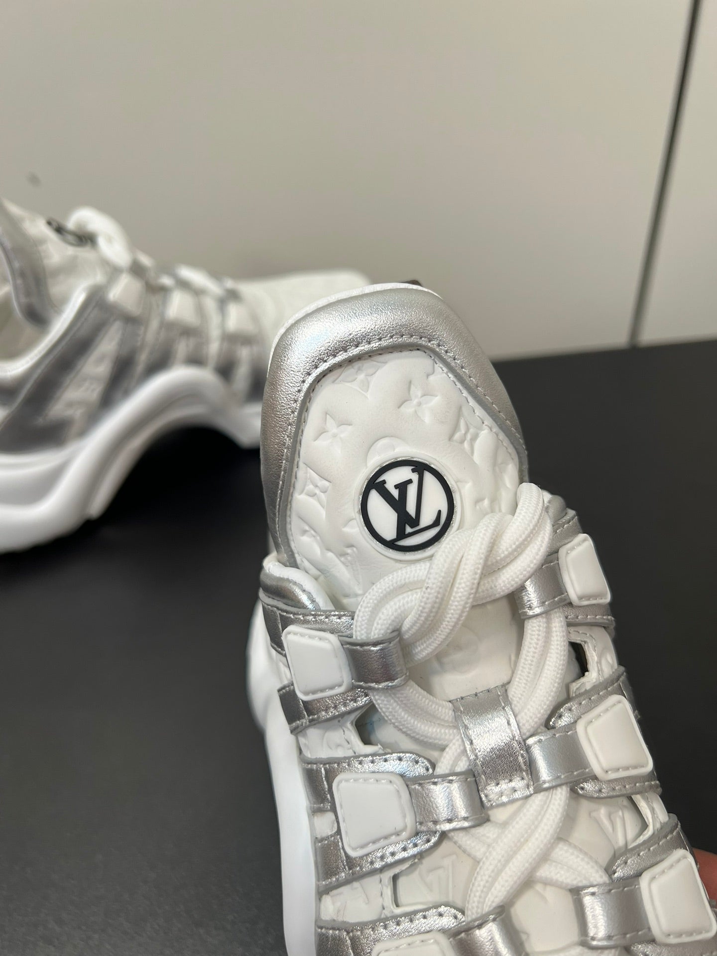 LV Archlight Sneaker 50mm White Mix Silver Monogram Cowhide