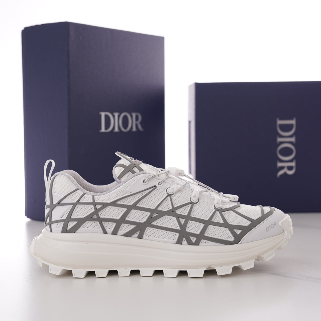 CD B31 SNEAKER WHITE AND GRAY MESH FABRIC