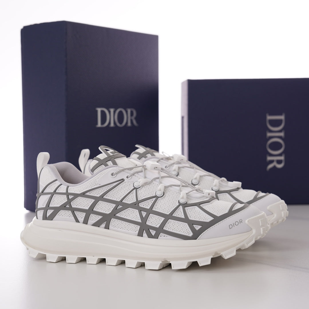 CD B31 SNEAKER WHITE AND GRAY MESH FABRIC