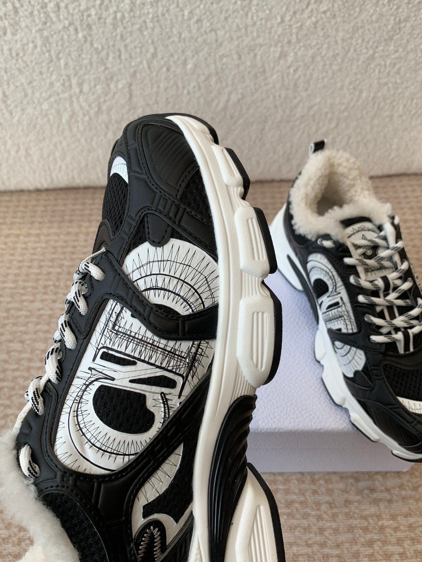 CD Chrono Sneaker In Black Mesh Fabric 998702