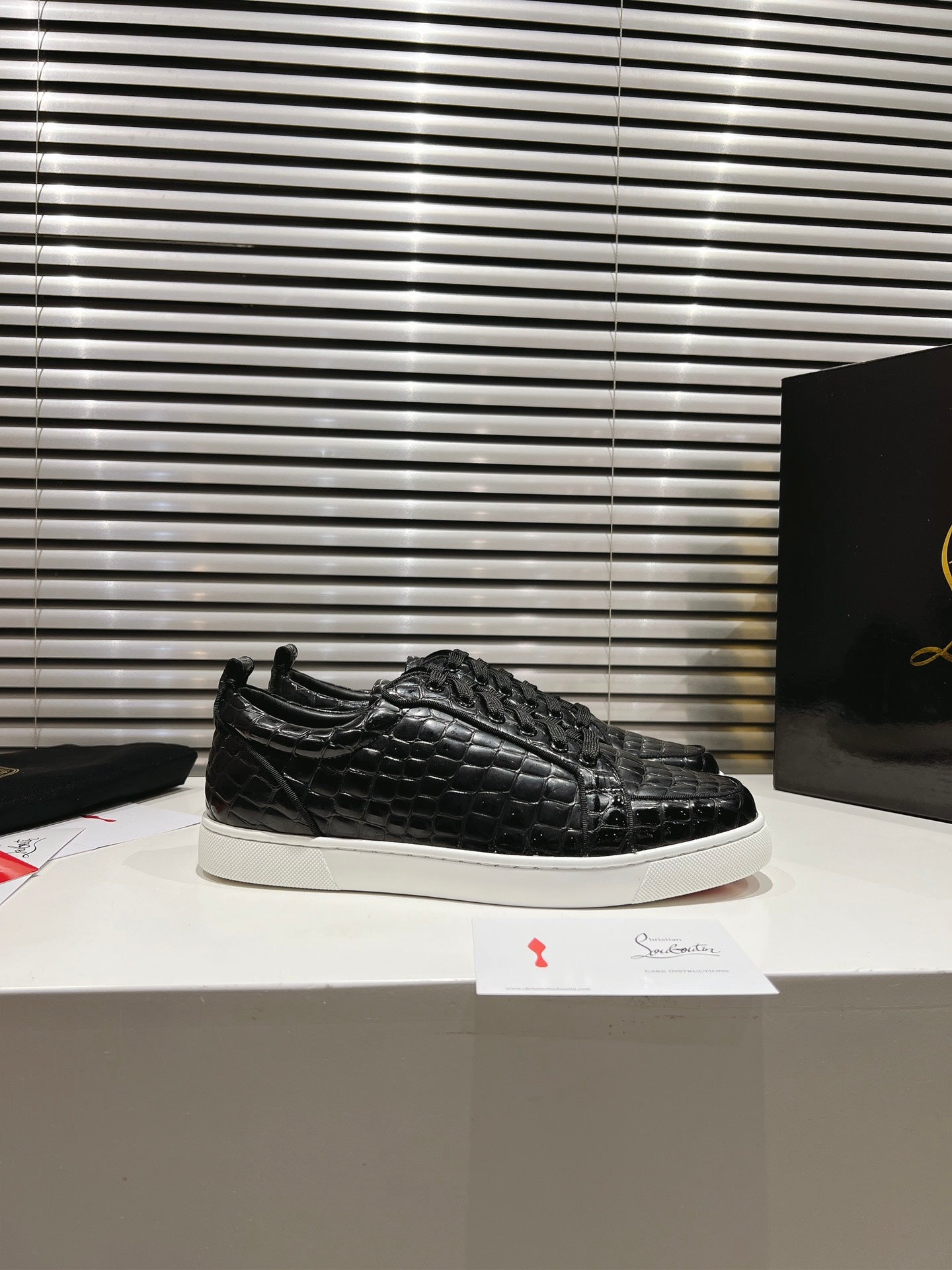 CL Rantulow Orlato Sneakers Black Alligator embossed calf leather 242413