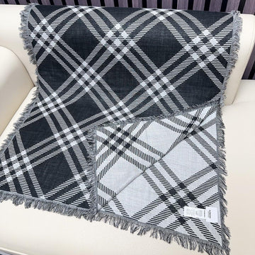 BBR Double-Sided Scarf 190CM Black Cashmere 293318