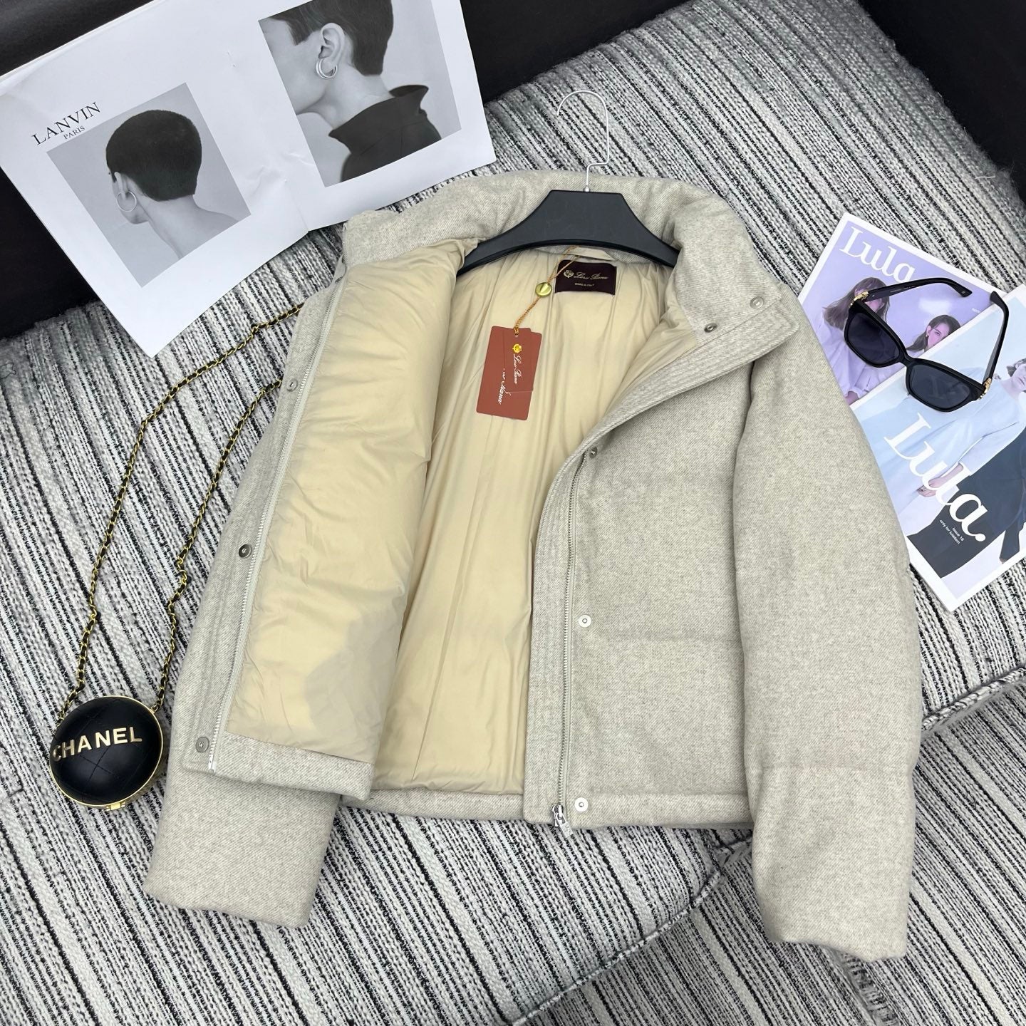 LP 25 Jacket Ivory Wool Fabric Down 308192