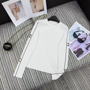 Chanel 2025 Long-sleeved Top White Cotton 318955