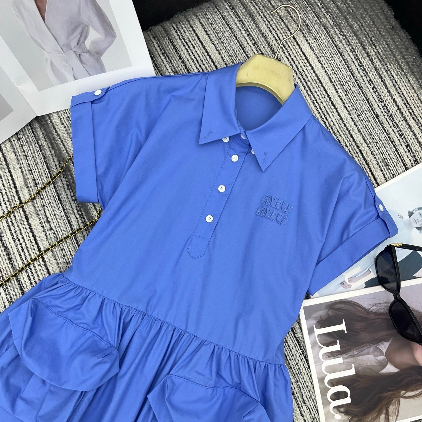 MiuMiu 2026 Dress Blue Cotton 646522