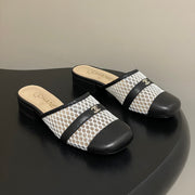 CC 26s High-Heeled Mules Black Cowhide 649467