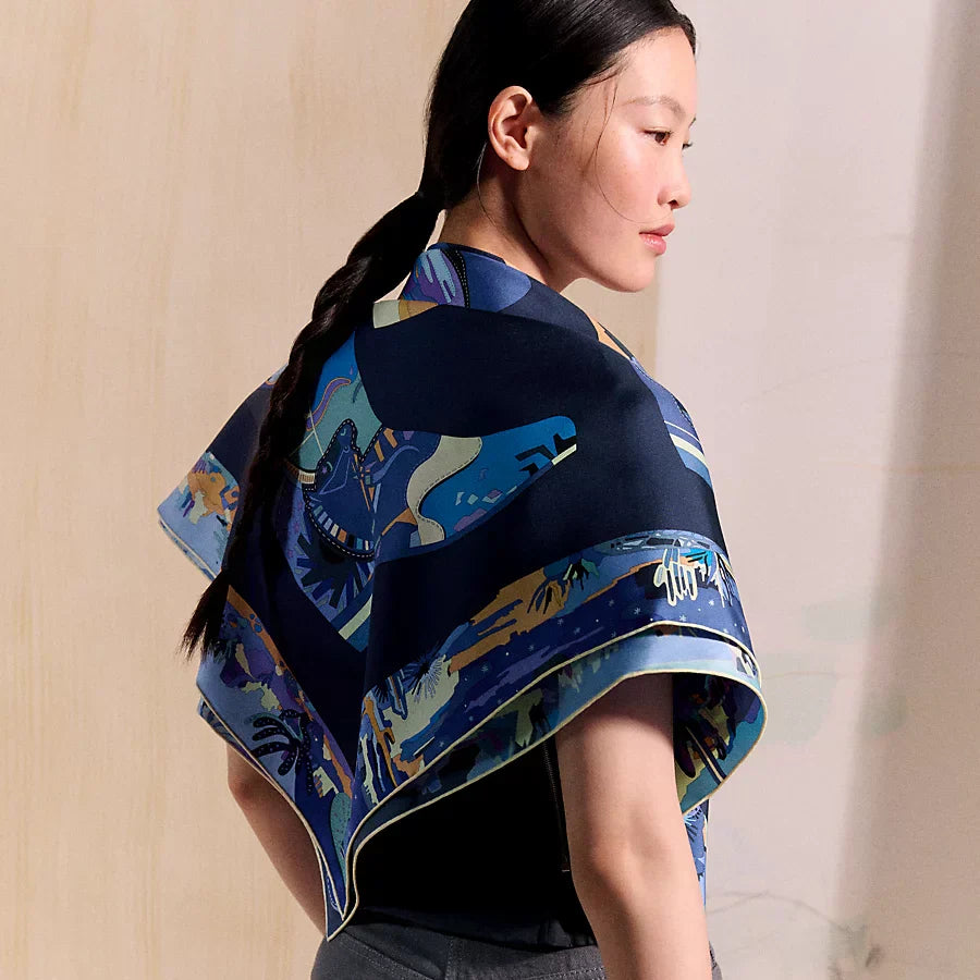 HM The Story 90 CM Dark Blue Cashmere and Silk 293063