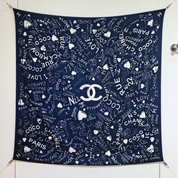 CC 25 Scarf 140CM Dark Blue Colorful Cashmere 293080